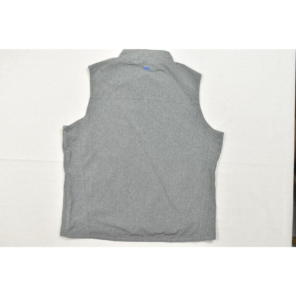 Tommy Bahama IslandZone Vest Men 2XLB Heather Gray Full Zip Performance Big & Ta - Picture 3 of 8